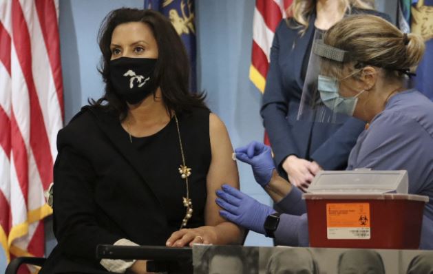 Governor Whitmer Gets Her Flu Vaccine