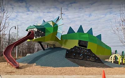 RIBBON CUTTING FOR THE PLAYFUL DRAGON Pocket Park