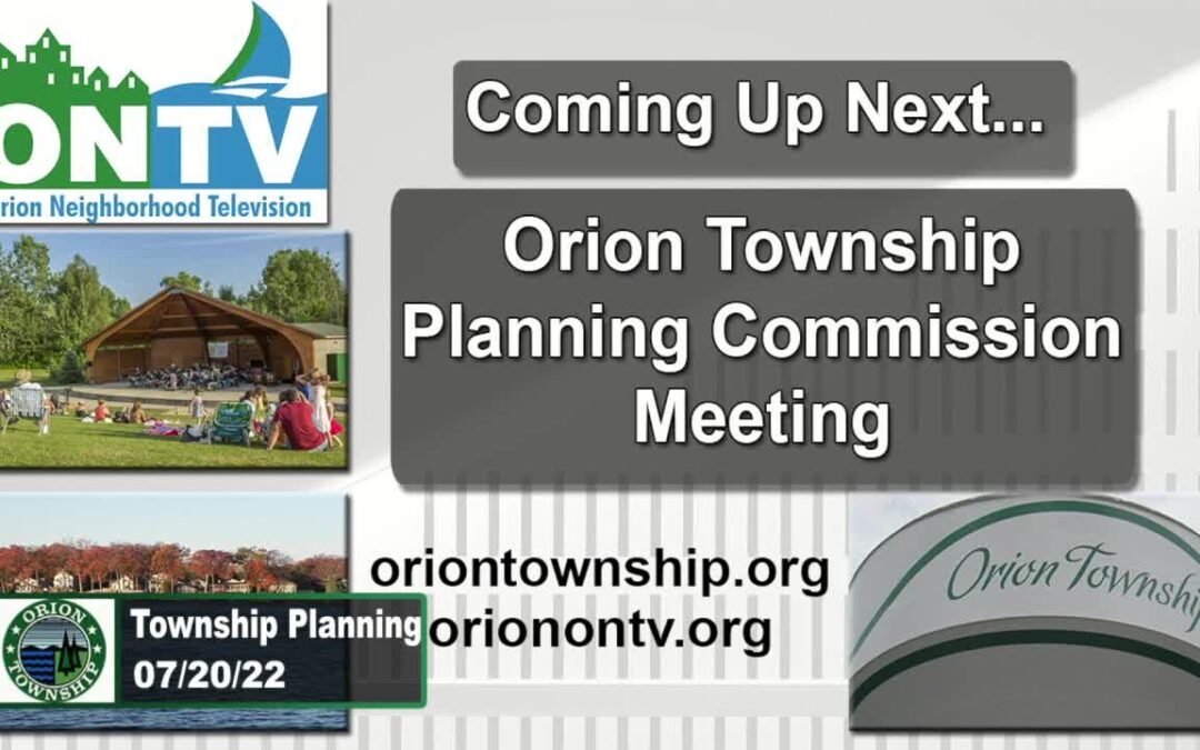 Township Planning Commission Meeting 7-20-2022