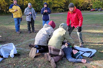 First responders share skills with local Scouts