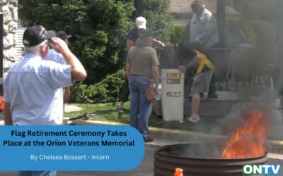 Flag Retirement Ceremony Takes Place at the Orion Veterans Memorial