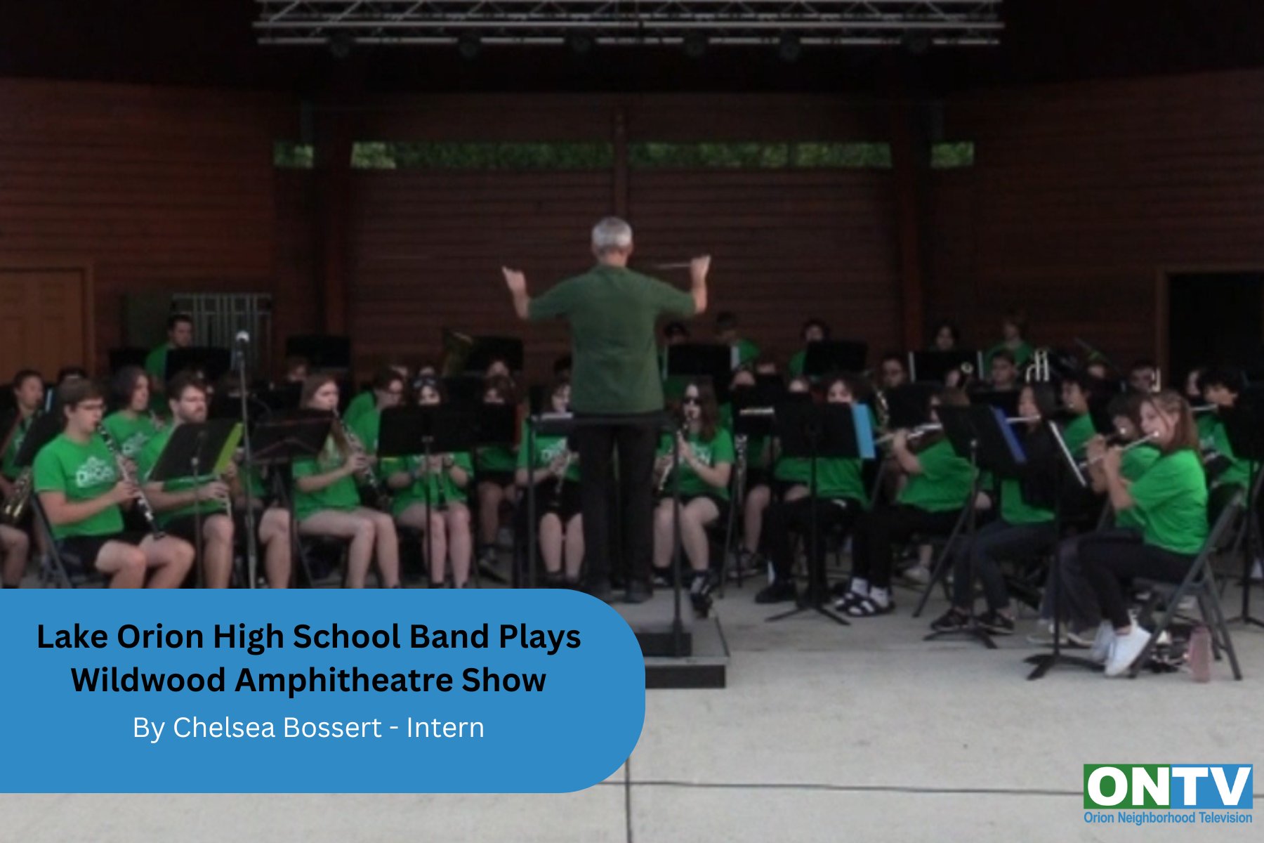 Lake Orion High School Band Plays Wildwood Amphitheatre Show - OrionONTV